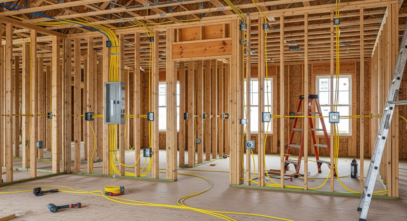 Electrical rough-in work